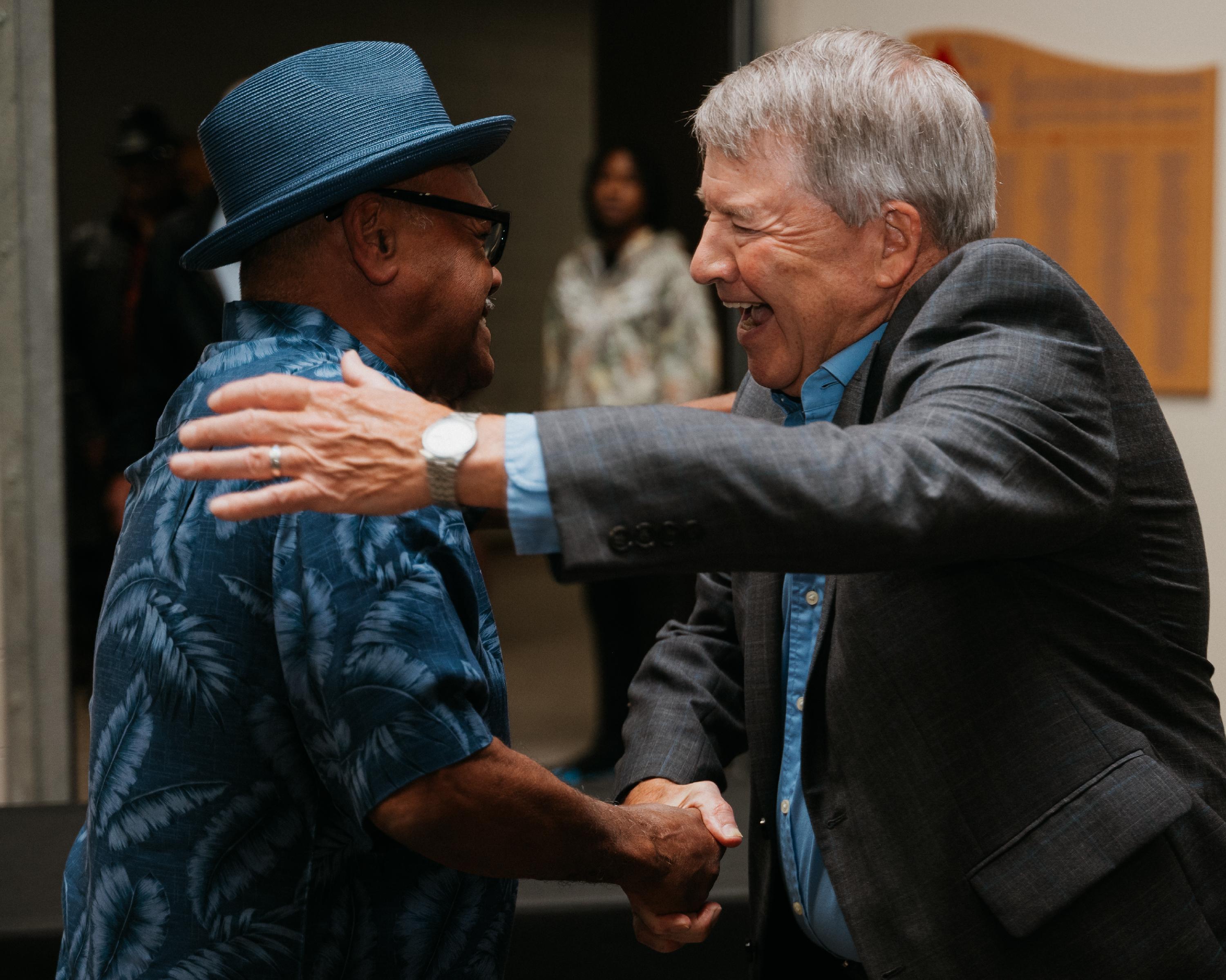 Inductee Rod Jackson with Max Lindsay