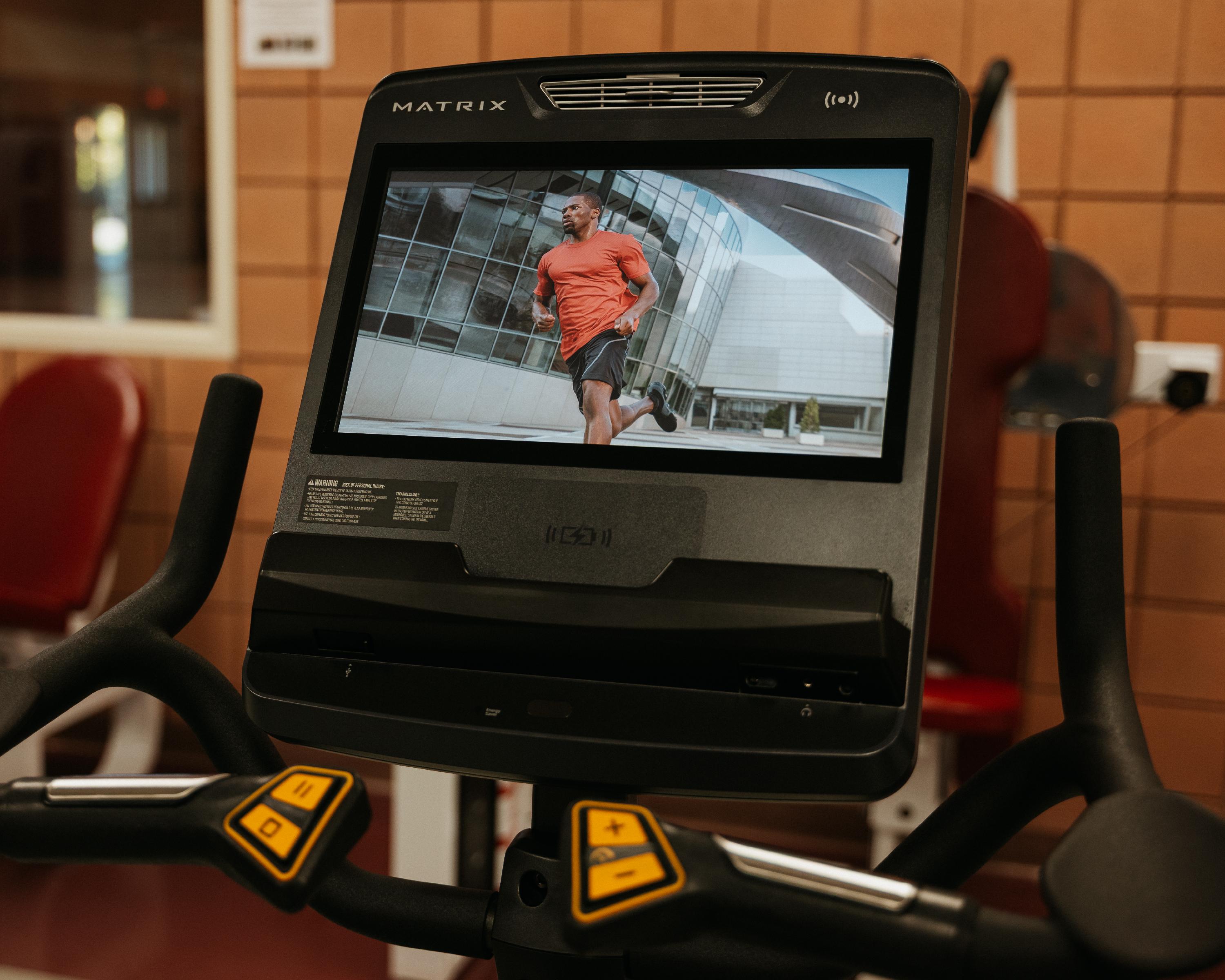 Exercise bike screen