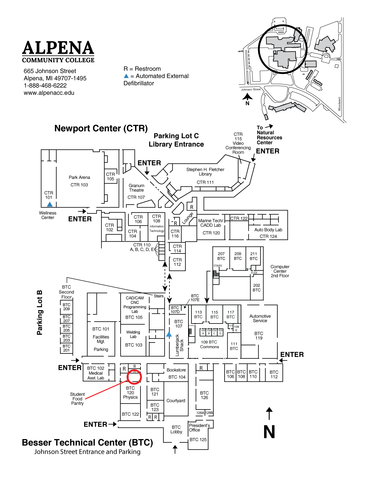 Student Food Pantry Location on Map